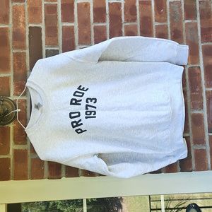 S Pro Roe 1973 Gildan Heavy Duty Blend Grey Sweatshirt